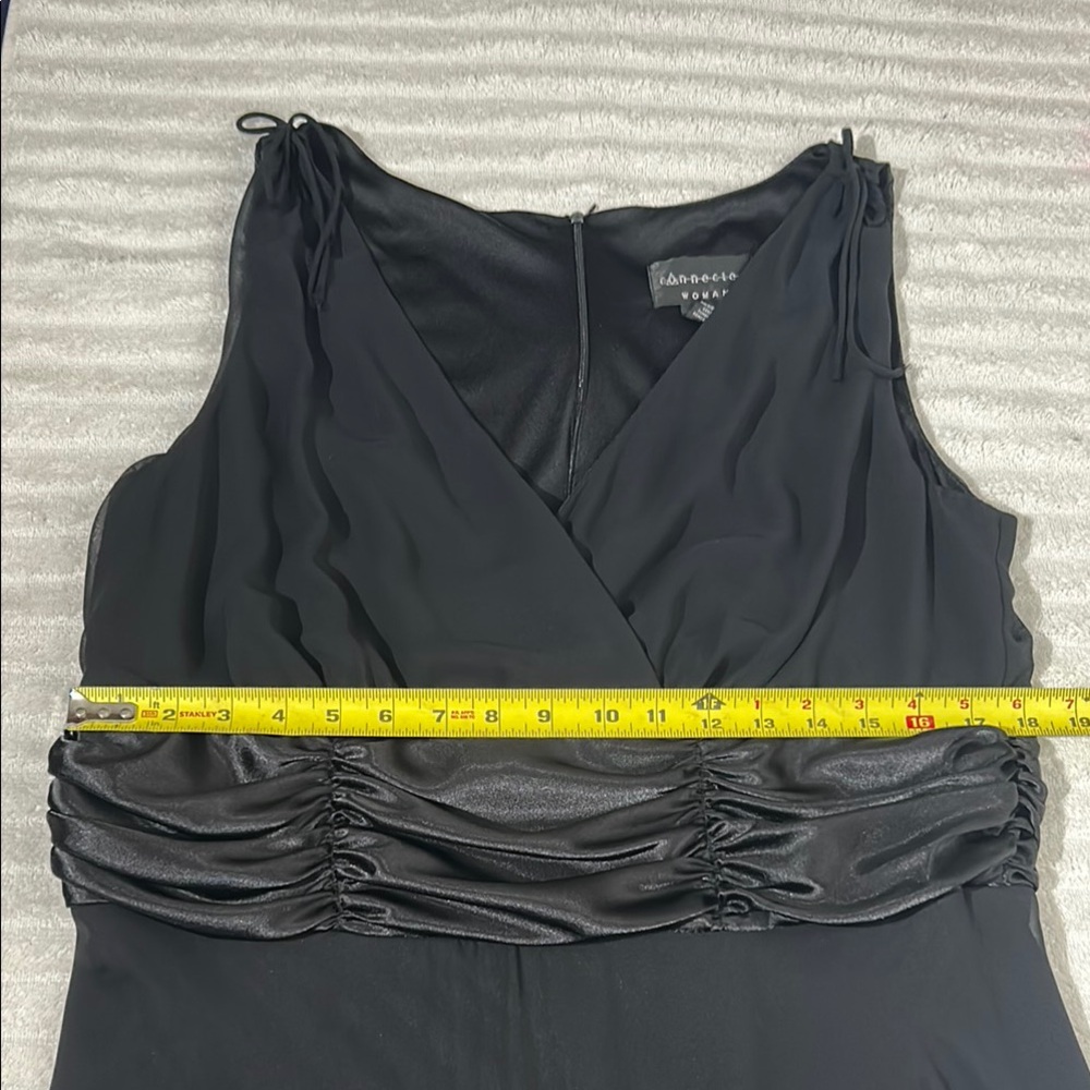 Connected Women Apparel Elegant Black Midi Dress Size 14W Preowned - Picture 5 of 9
